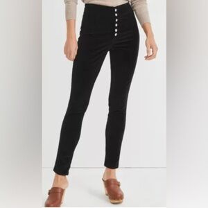 NWOT Veronica Beard 10” Skinny Jeans Velvet Black High Rise Ankle Length Size:25